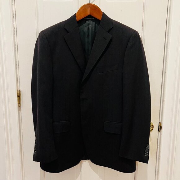 CANALI Suit Jacket Blazer Sport Coat Men's Size 40 R Solid Charcoal Grey $1245